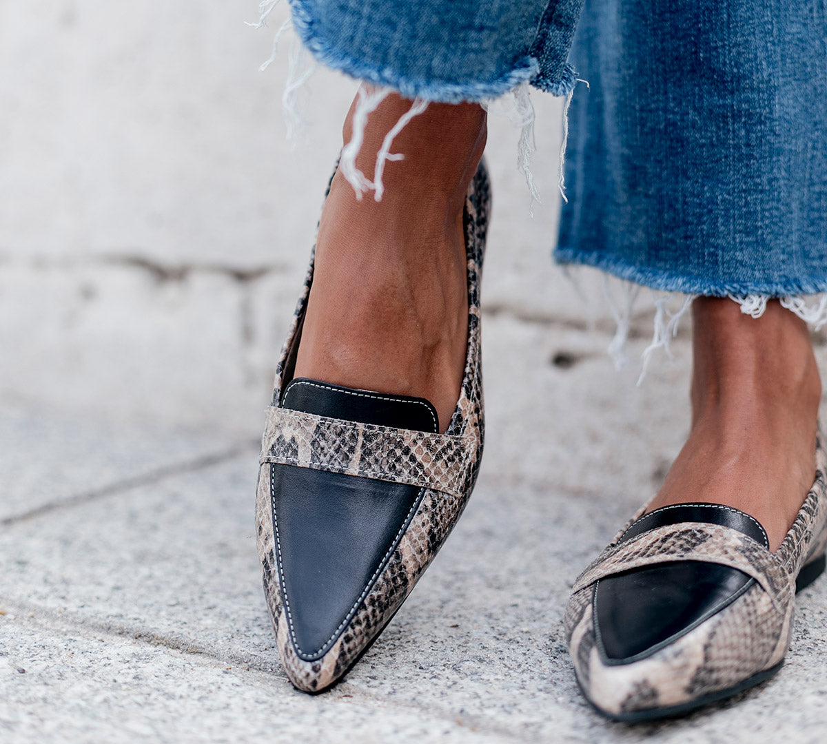 Mocasín Amanda Beige/Negro