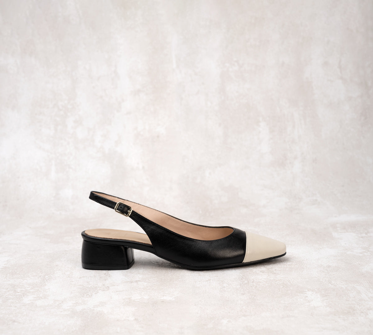 Bailarina destalonada Berta negro punta crudo