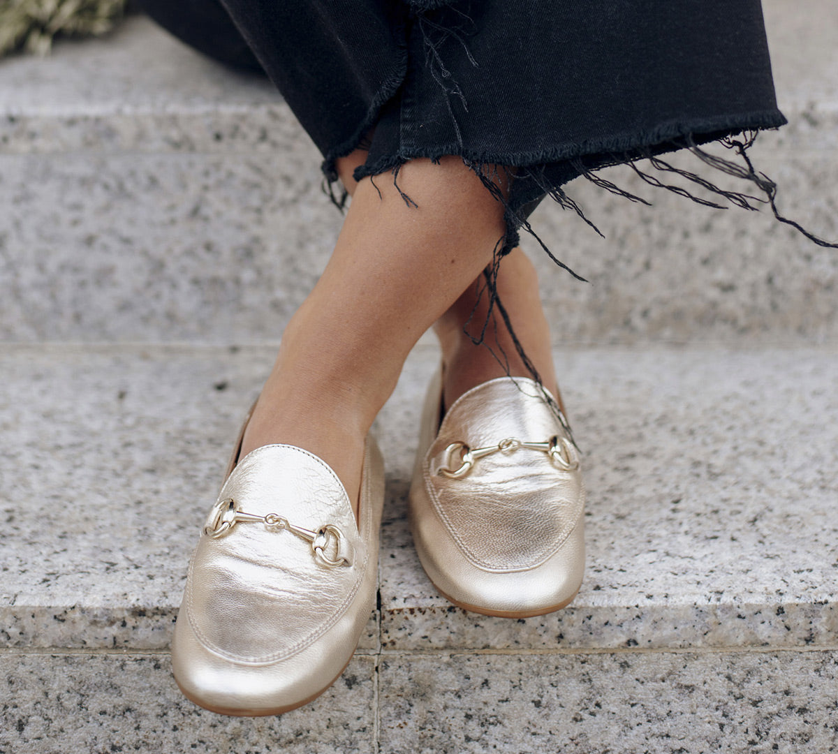 Mocasín Canido Piel Oro